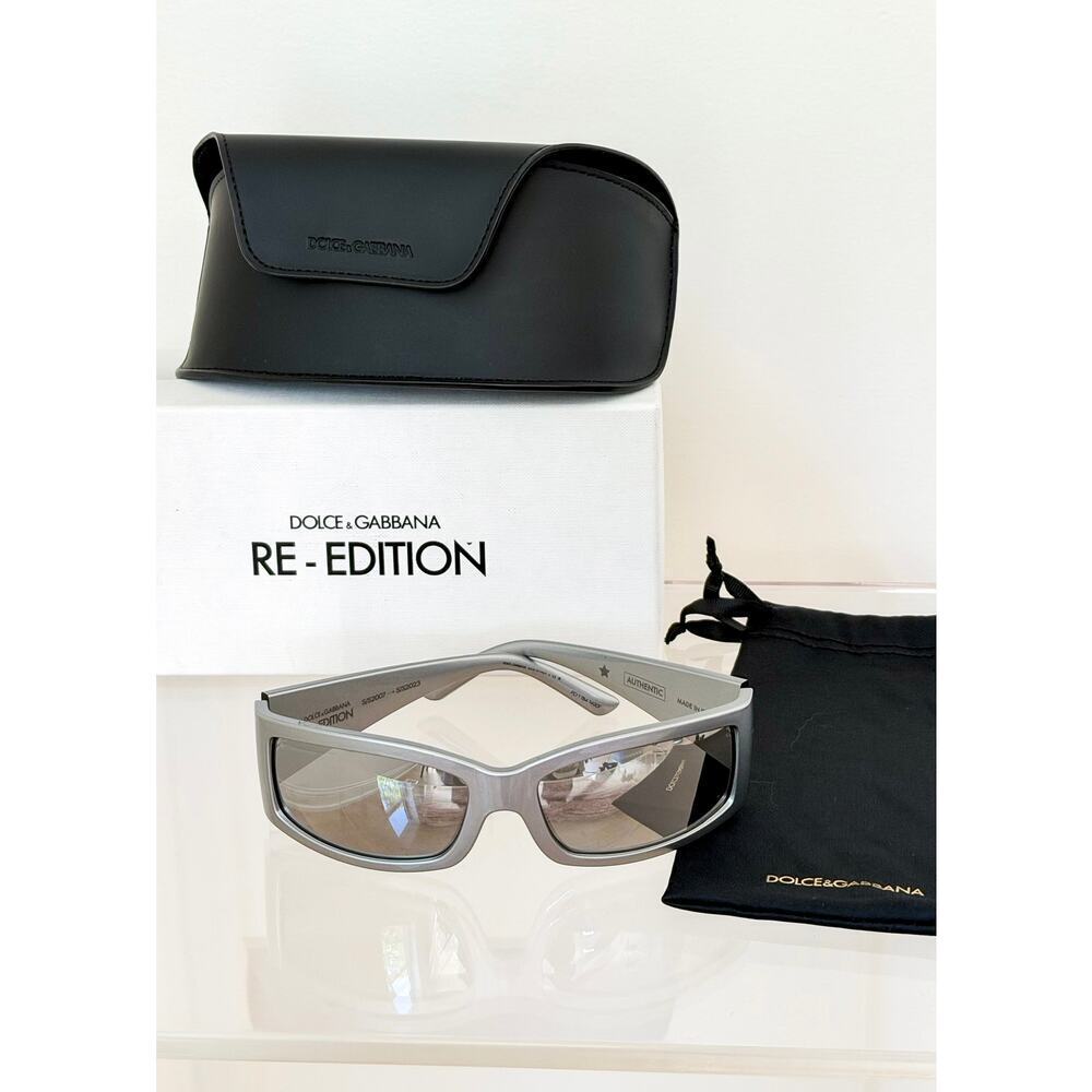 NEW Dolce & Gabbana DG6188 Grey/Light Grey Mirrored (3415/6G) Unisex Sunglasses - Picture 4 of 16